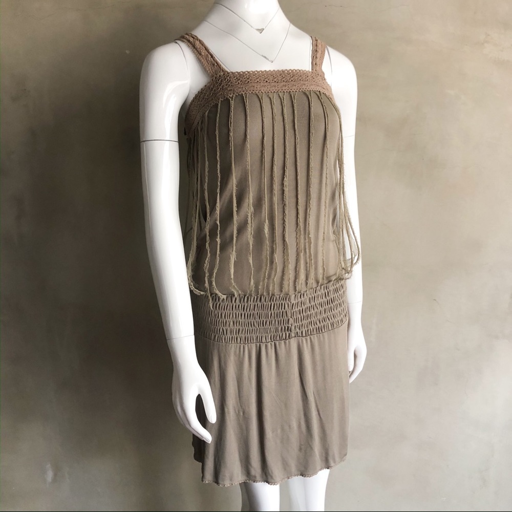 Boho Cutout Fringe Dress